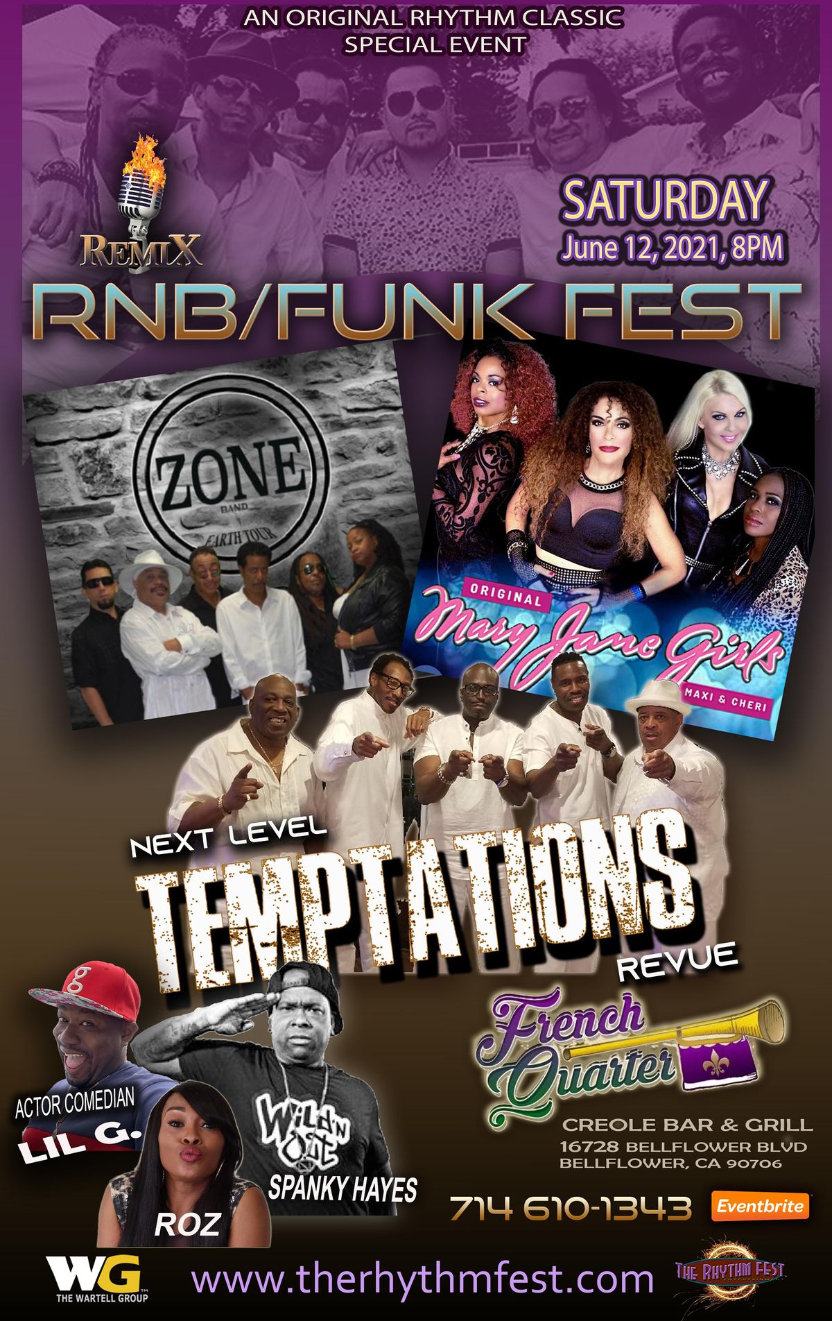REMIX RNB\/ FUNK FEST @ French Quarters Creole Bar in Bellflower