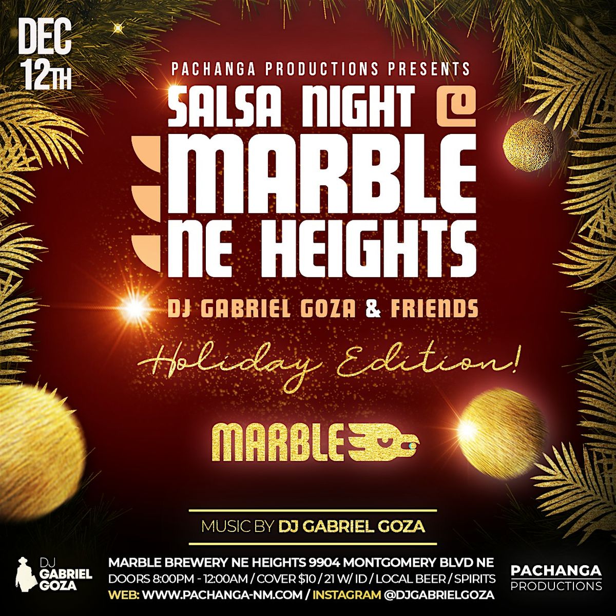 SALSA NIGHT @ MARBLE NE HEIGHTS - HOLIDAY EDITION!