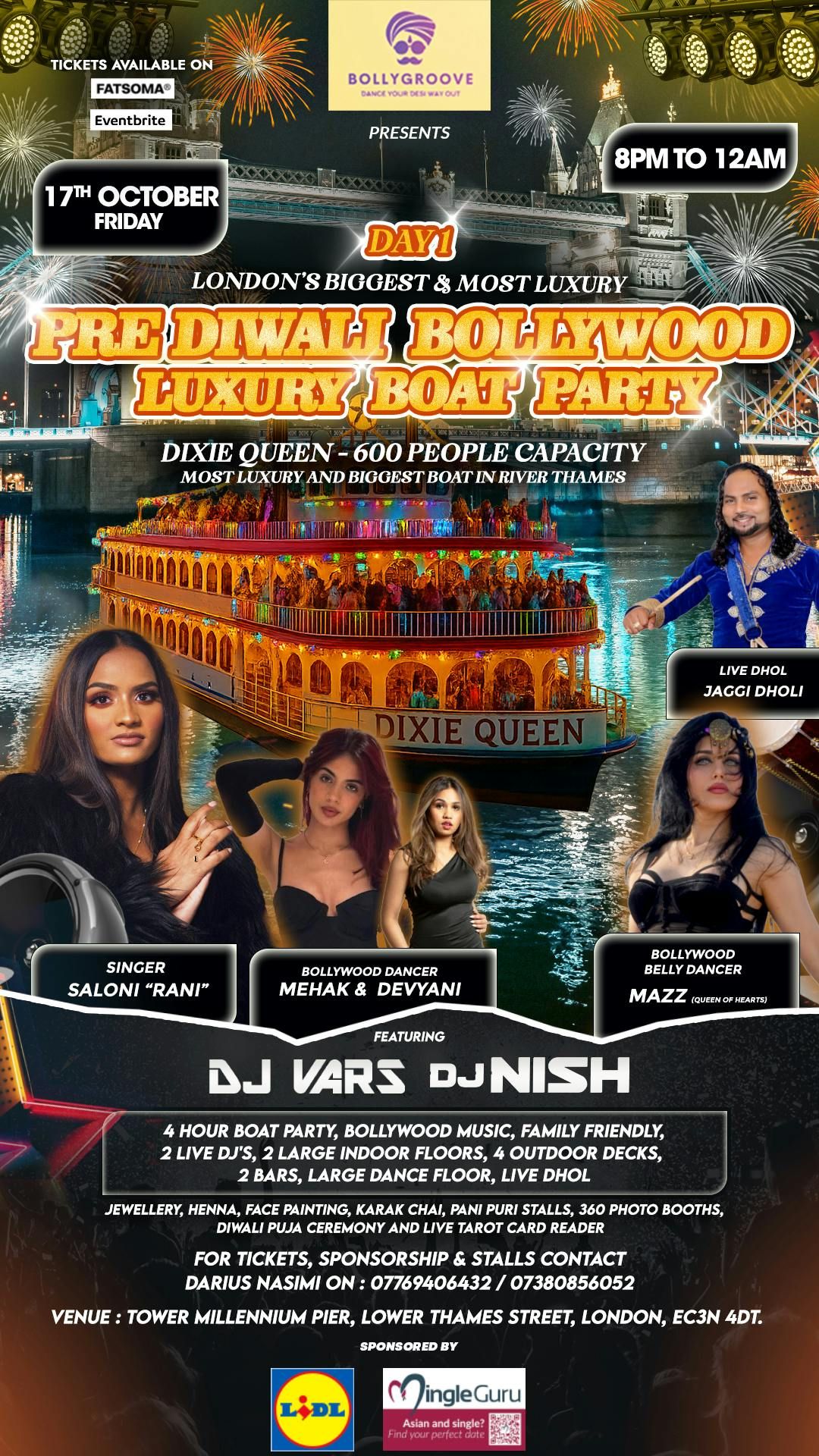 DAY 1 - LONDON'S BIGGEST & MOST LUXURY PRE-DIWALI BOLLYWOOD BOAT PARTY 2025