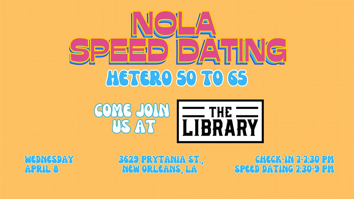 Speed Dating Library Display 4/8 - NOLA Speed Dating @ The Library at The Library New Orleans on 8th ...