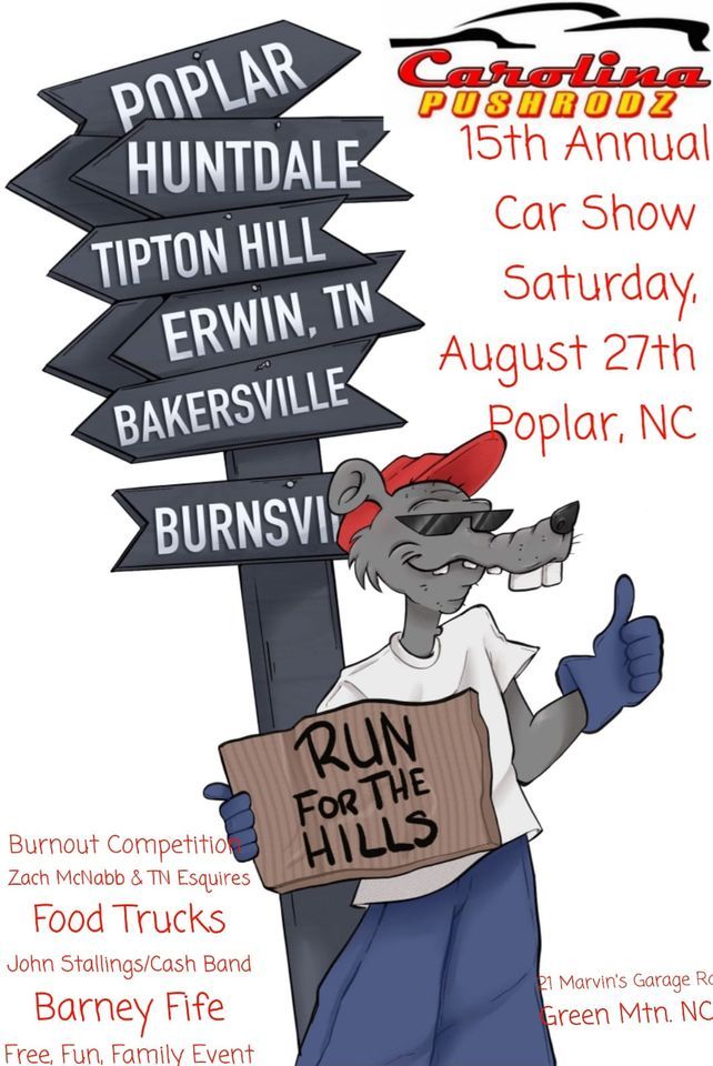 Carolina Pushrodz 15th Annual Run for the Hills Car Show Poplar