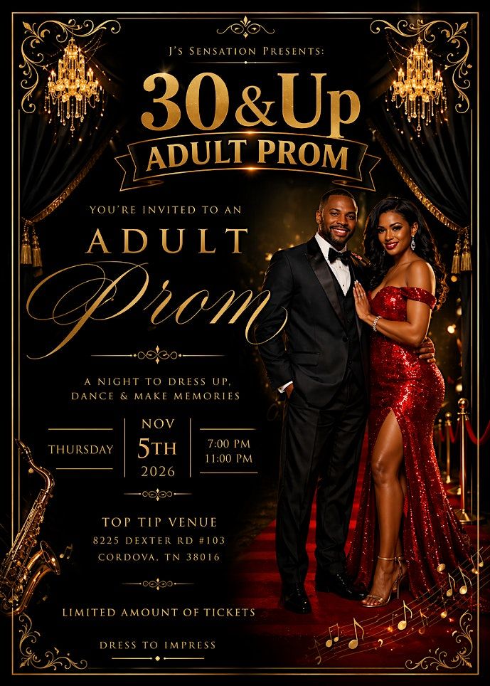 This is an elegant adult prom come classy and ready to have fun.