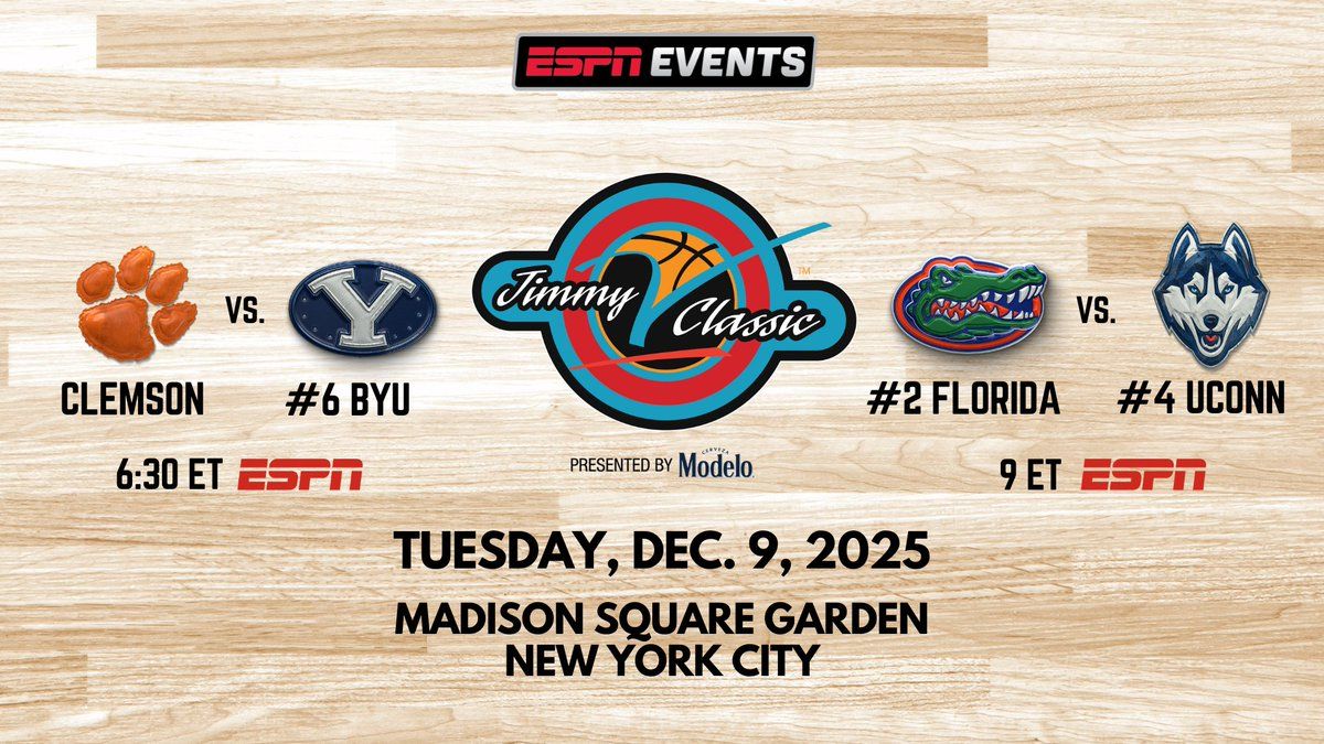 Parking Jimmy V Classic: BYU vs Clemson, UConn vs Florida