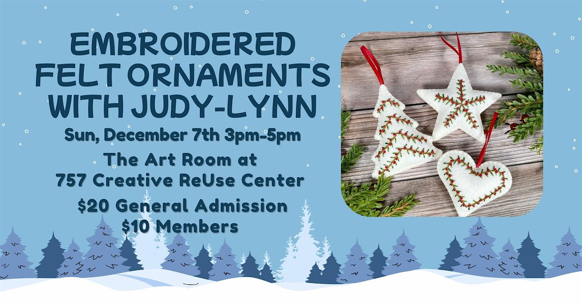 Embroidered Felt Ornaments with Judy-Lynn