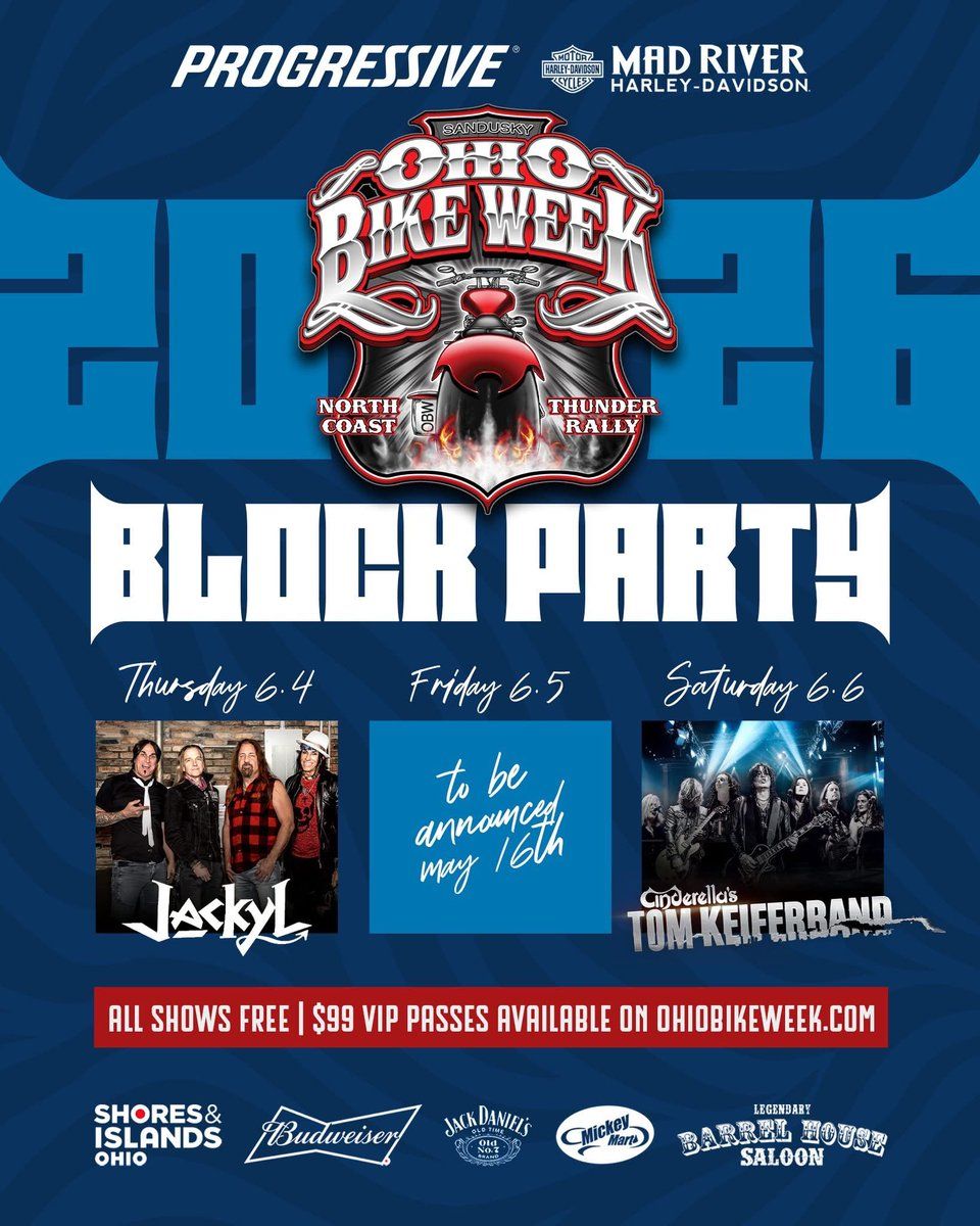 Ohio Bike Week: Jackyl & Tom Keifer Band - 3 Day Pass