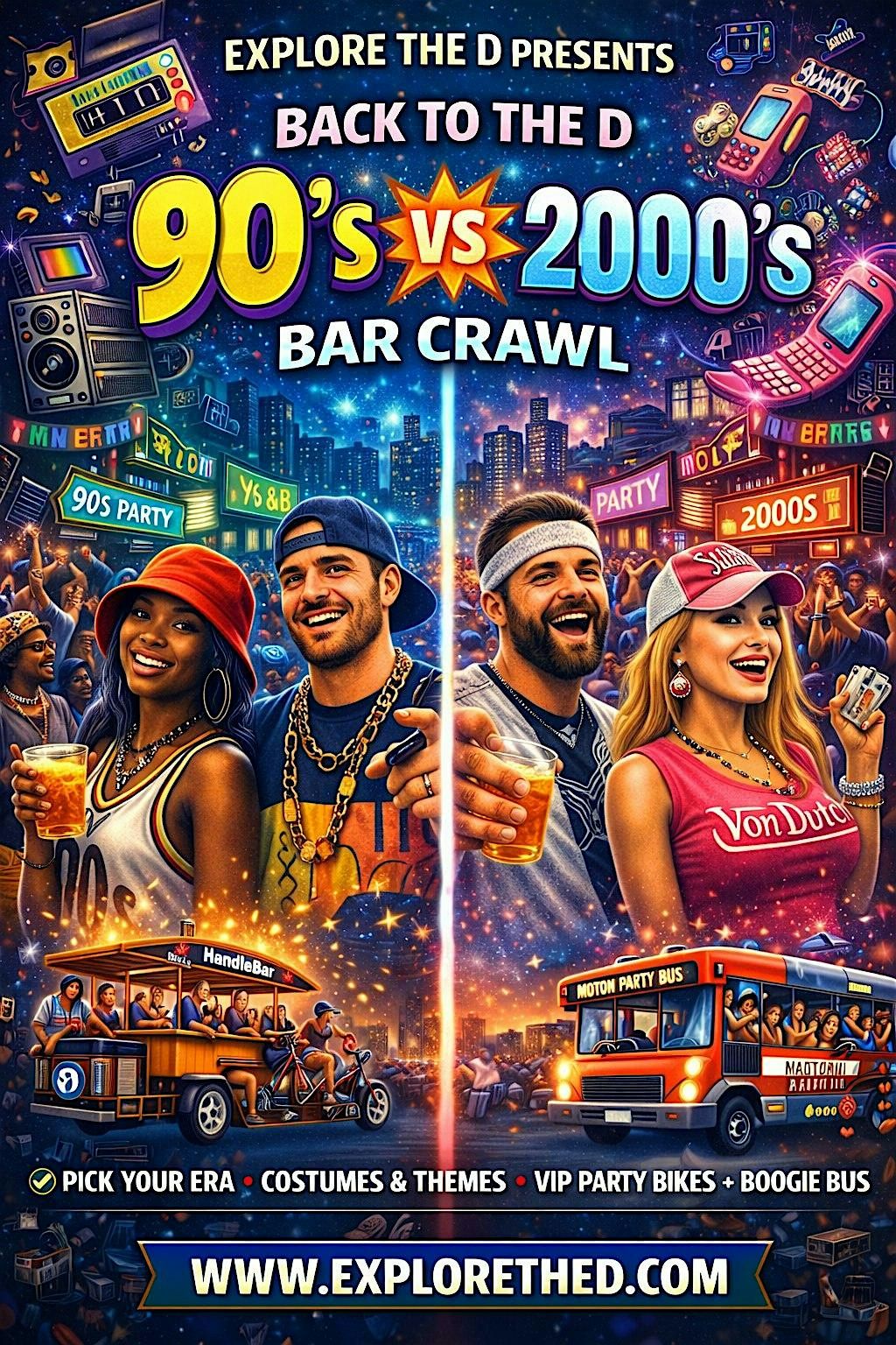 Back to the D: 90\u2019s vs 2000\u2019s Pub Crawl