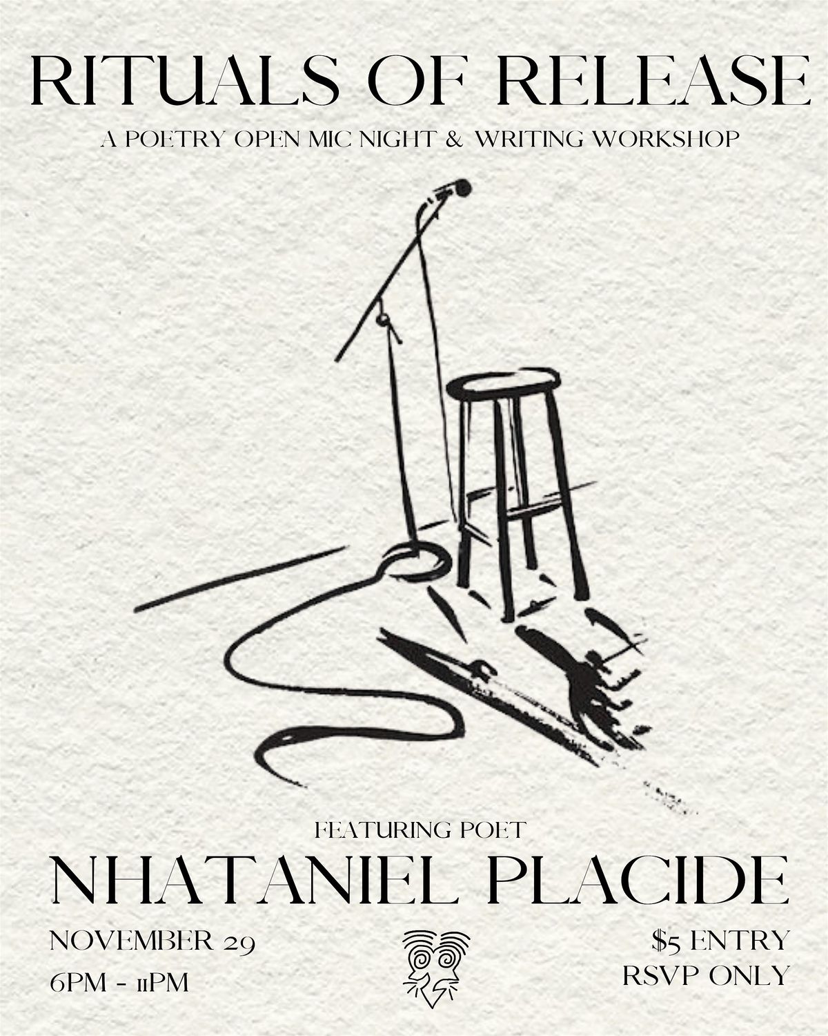 RITUALS OF RELEASE: a poetry open mic night and writing workshop