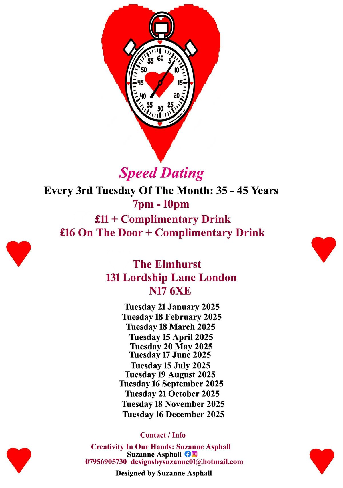 Speed Dating 35 - 45 years Tuesdays