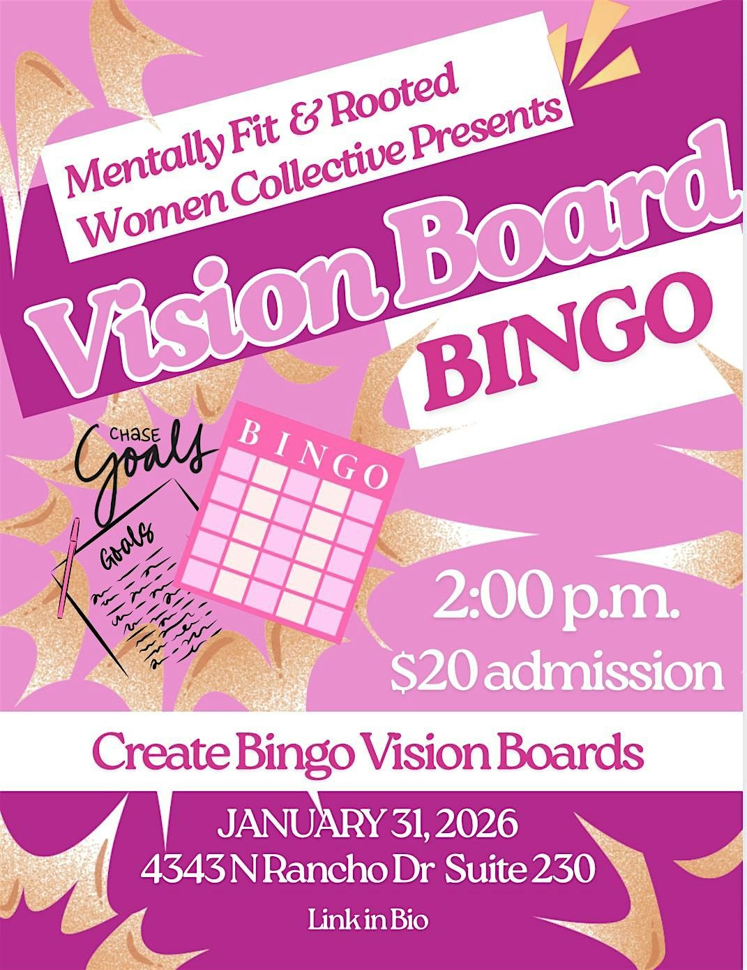 Vision Board BINGO 2026 at 4343 N Rancho Dr suite 230, Las Vegas on ...