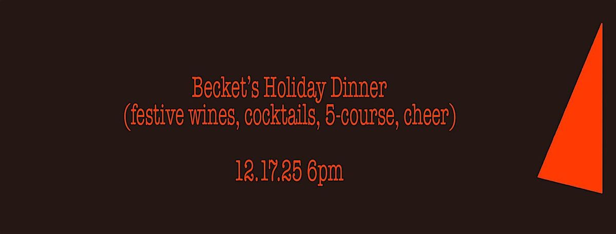 beckets Holiday course dinner
