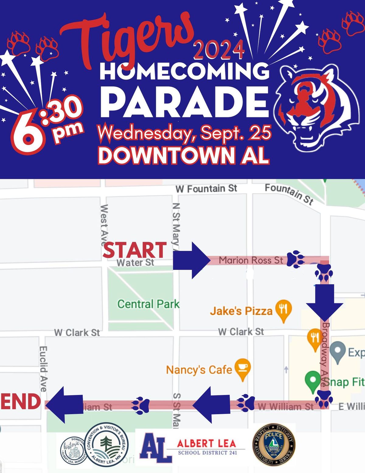 Parade Albert Lea Tigers 2024 Albert Lea, Mn September