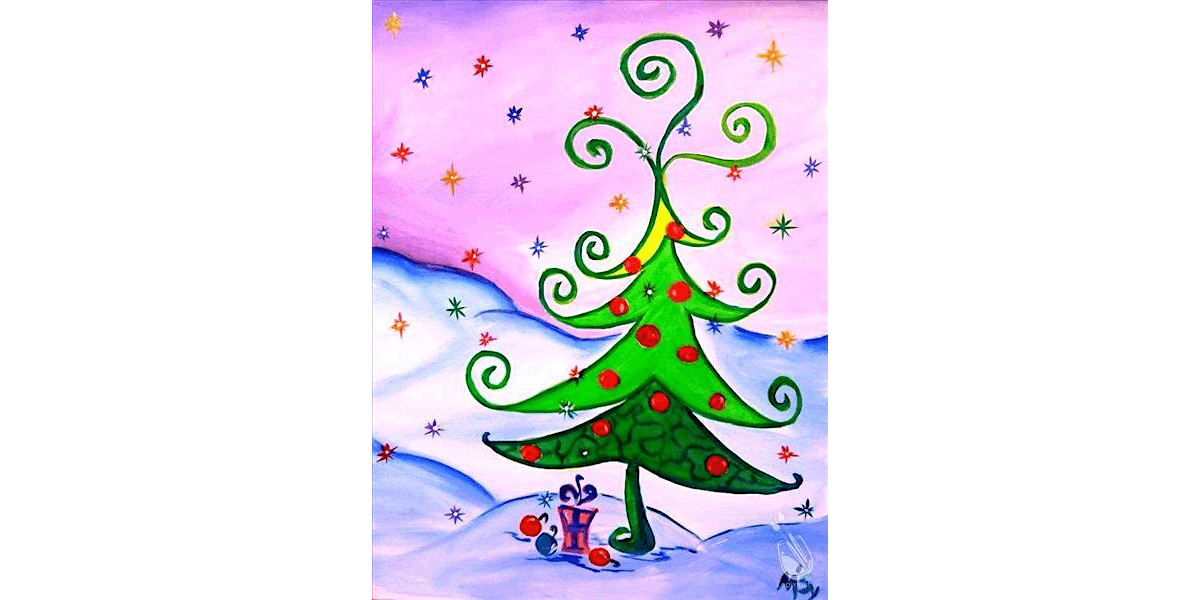 Fun Christmas Tree - Paint and Sip in New Braunfels | Classpop!\u2122