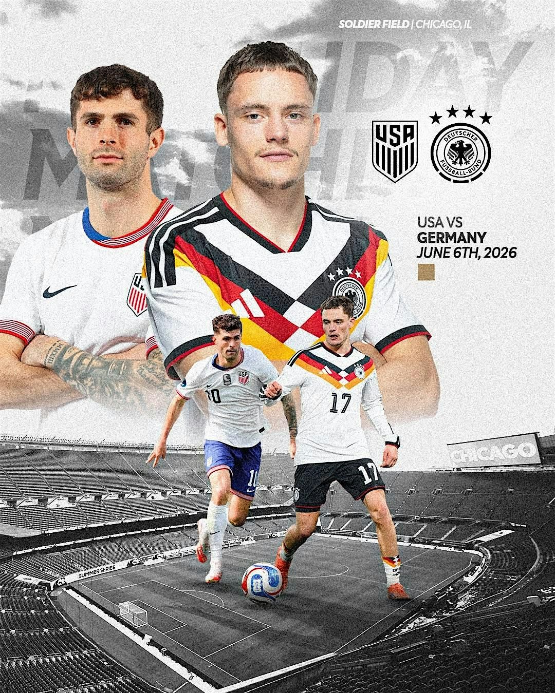 Free Shuttle to the USMST v. Germany World Cup Sendoff at Soldier Field