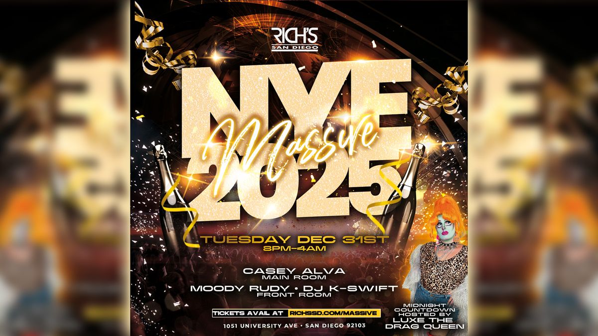 NYE MASSIVE 2025! 1051 University Ave. San Diego CA 92103 December