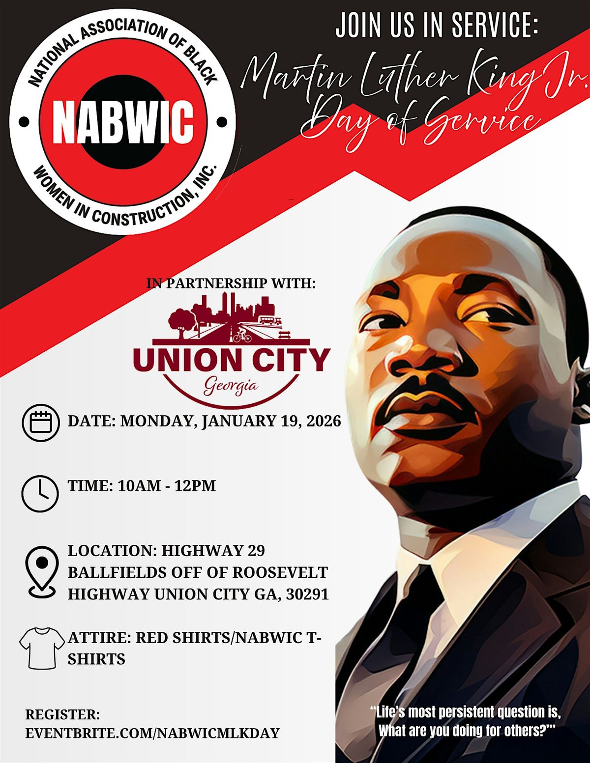 NABWIC MLK DAY OF SERVICE 2026 at Highway 29 Ballfields, Union City on ...