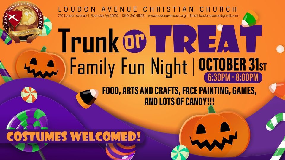 Trunk or Treat Family Fun Night | Loudon Avenue Christian Church ...