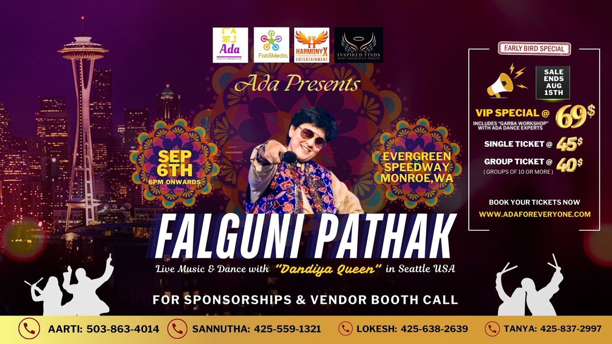 Falguni Pathak in Seattle Biggest Dandiya Dhoom 2024 Redmond