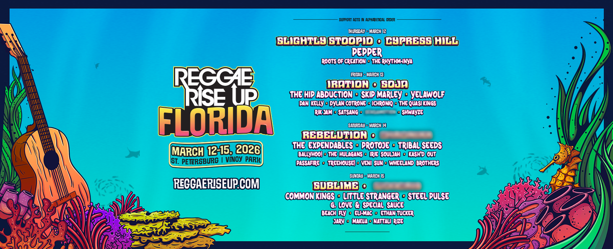2026 Reggae Rise Up Florida - 4 Day Pass at Vinoy Park