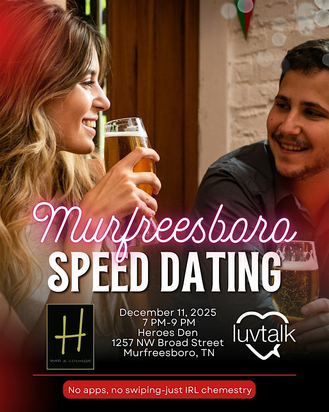\u2728 Singles Night Out: Speed Dating for Ages 40+\u2728 Murfreeseboro Edition