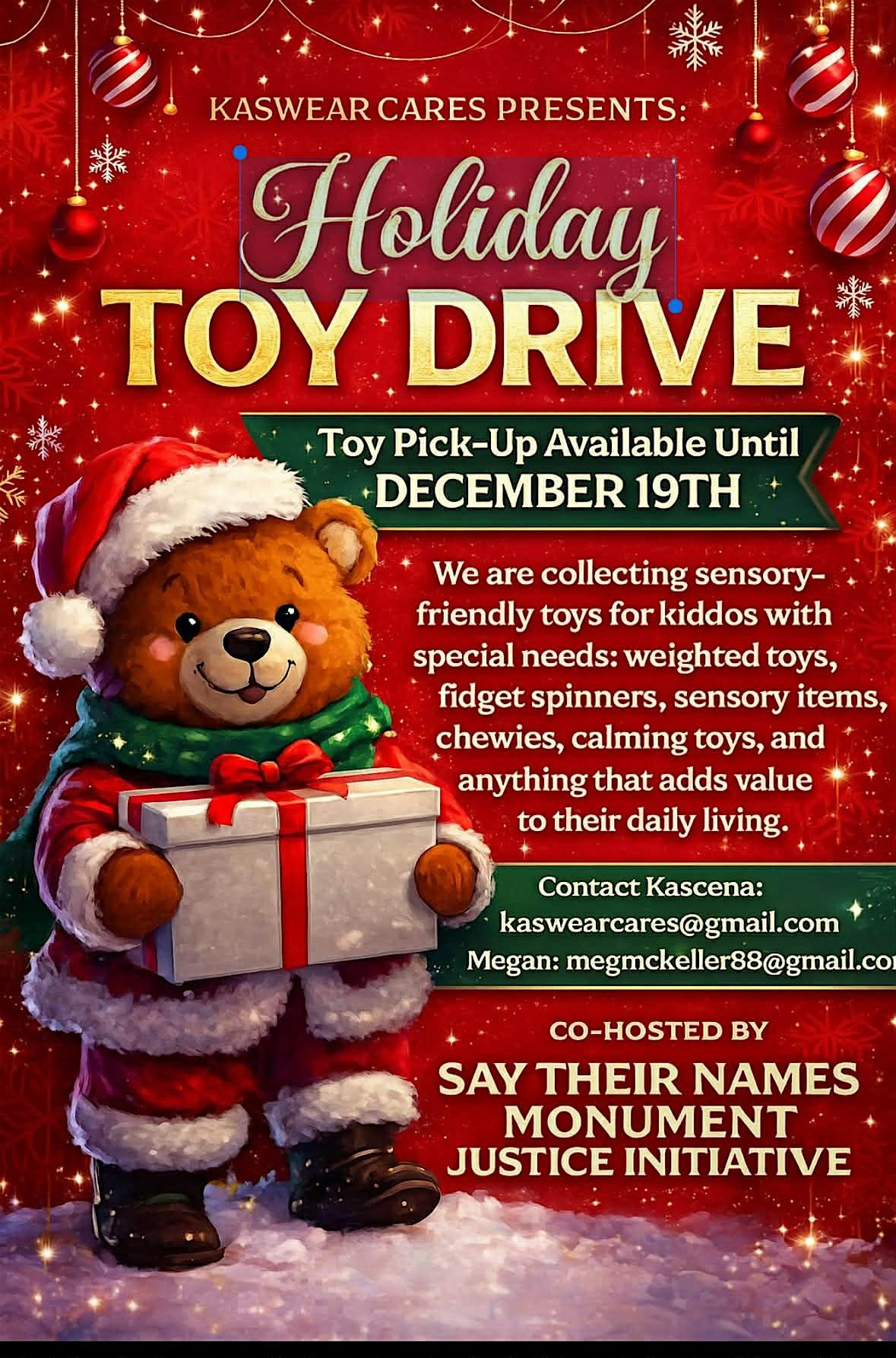 Christmas toy drive