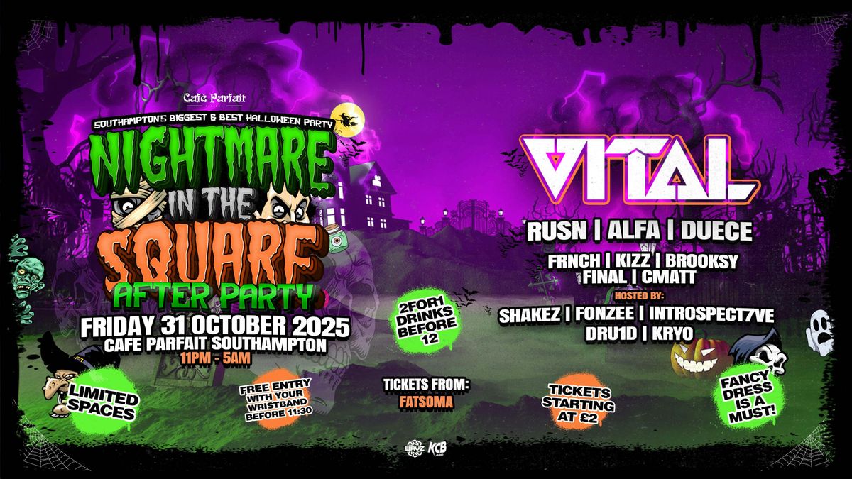 NIGHTMARE IN THE SQUARE AFTER PARTY | HALLOWEEN DRUM & BASS | WAVZ x KCB