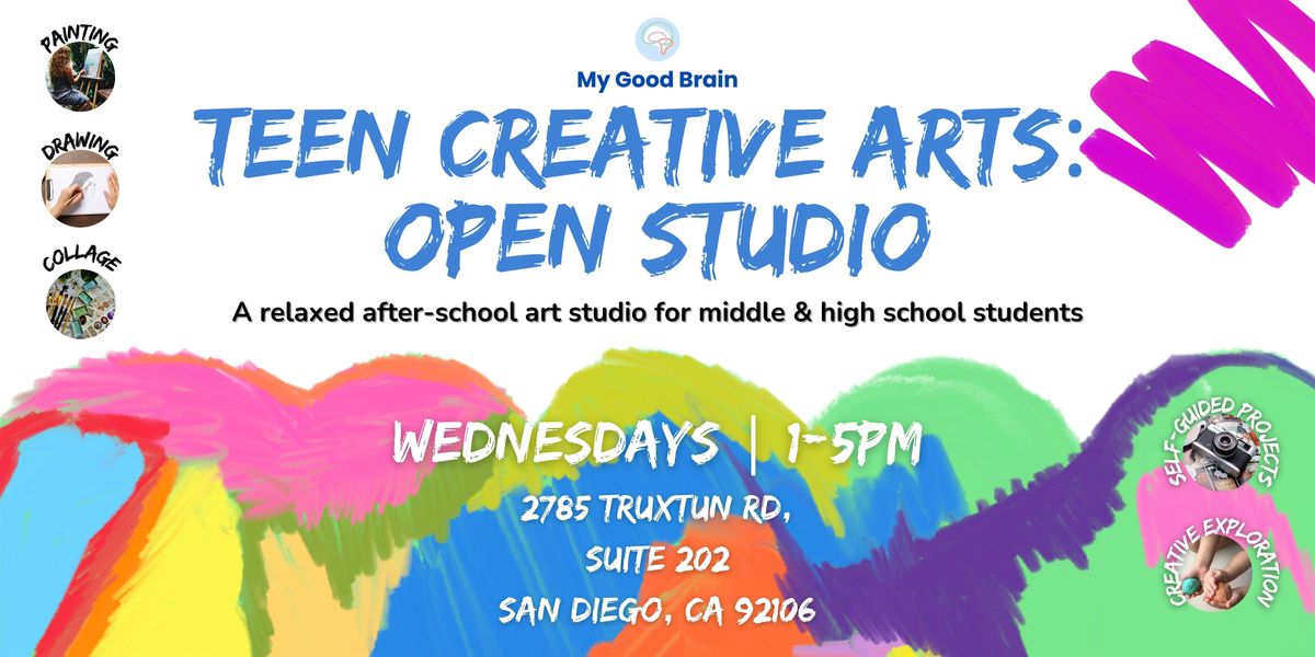 Teen Creative Arts: After-School Open Studio (Grades 6\u201312)