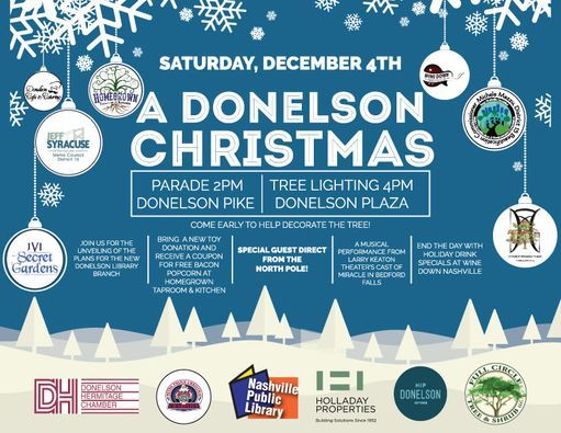 Donelson Christmas Parade 2022 Annual Donelson Christmas Tree Lighting | Donelson Plaza, Nashville, Tn |  December 4, 2021