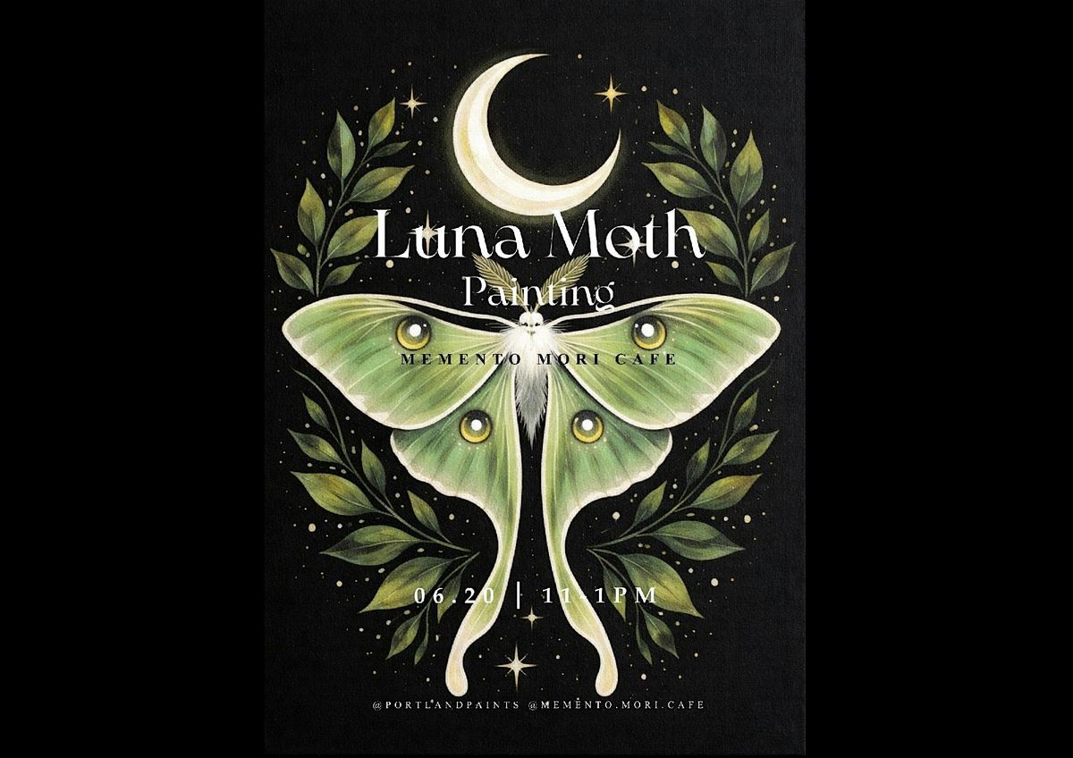 Luna Moth Painting
