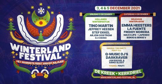 Winterland Festival 2022 | Optisport MFC De Kreek, Oss, NB | January 21 to  January 23