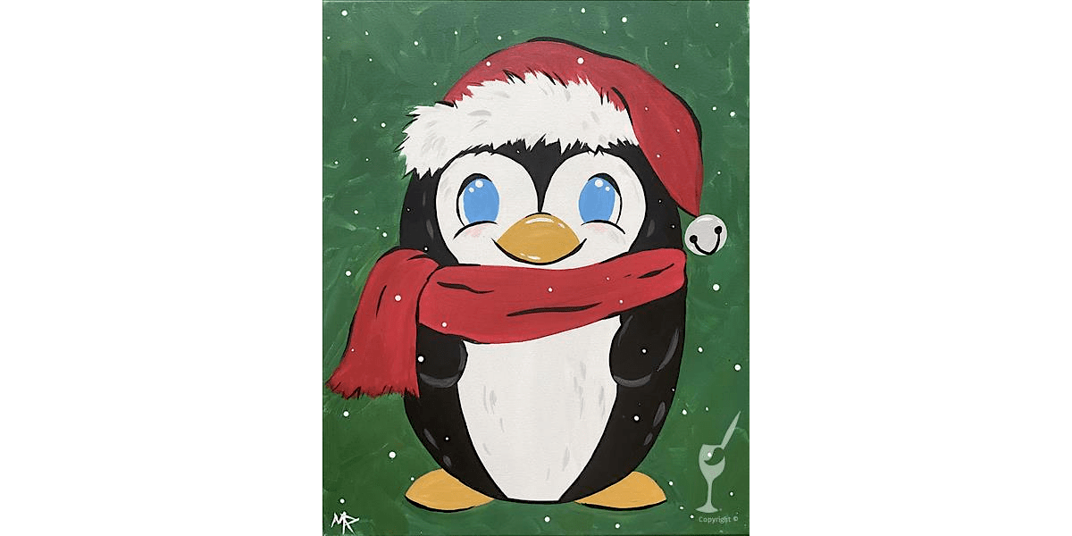 Christmas Penguin - Family Fun - Paint and Sip in Houston | Classpop!\u2122