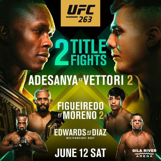 Ufc 263 Adesanya Vs Vettori Pala Casino Spa And Resort June 12 21