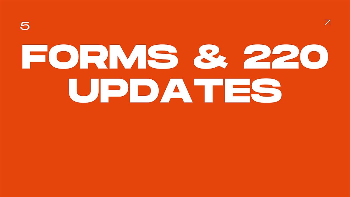 Forms & 220 Updates