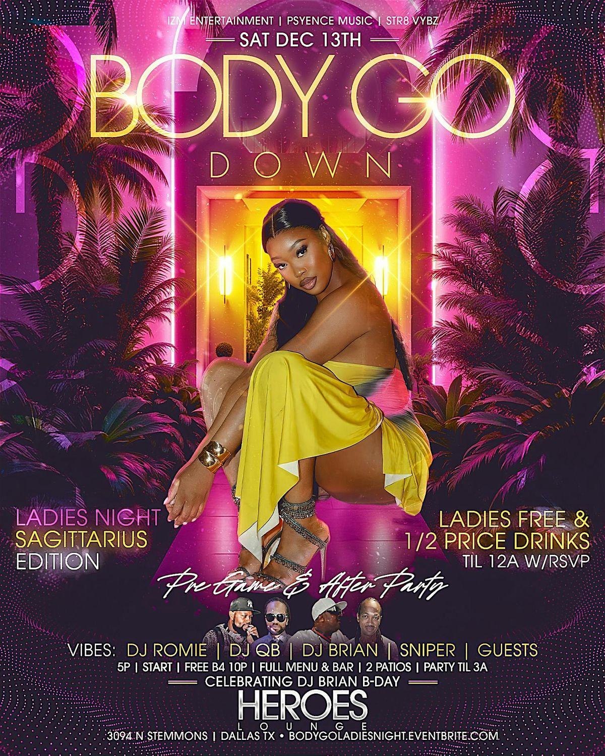 BODY GO down | LADIES FREE + 1\/2 Price Drinks | Ladies Night
