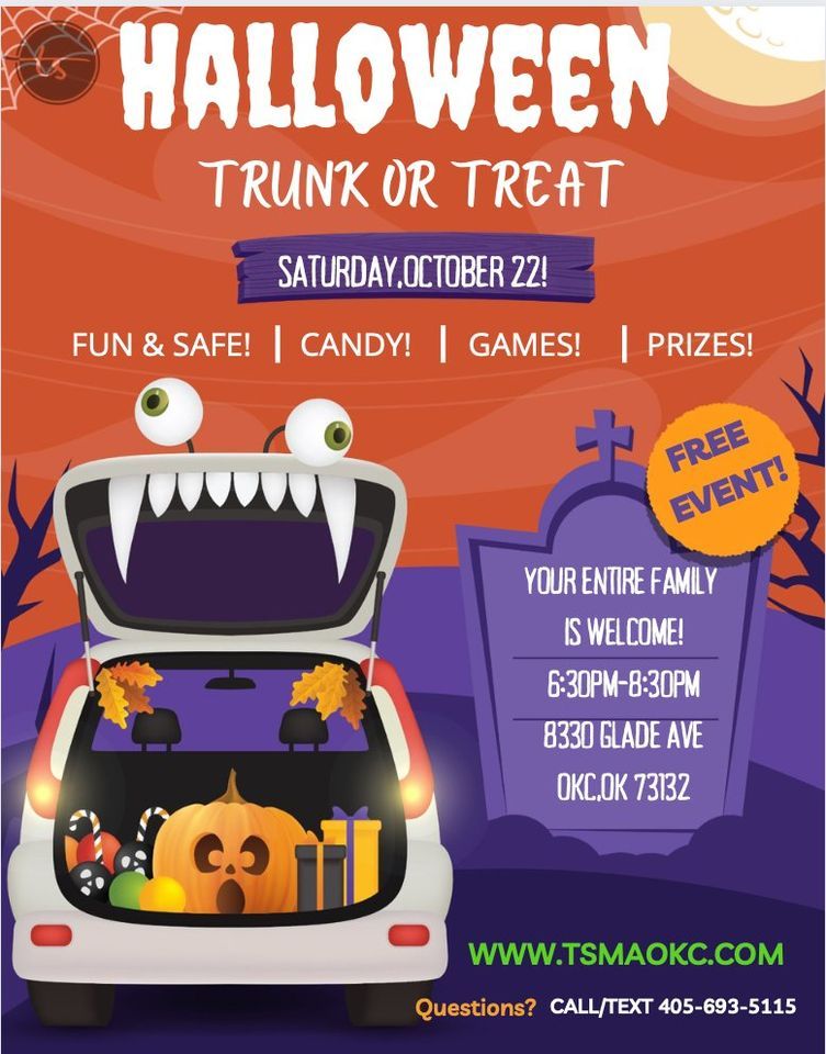 OKC Trunk or Treat! 8330 Glade Ave, Oklahoma City, OK 731324278