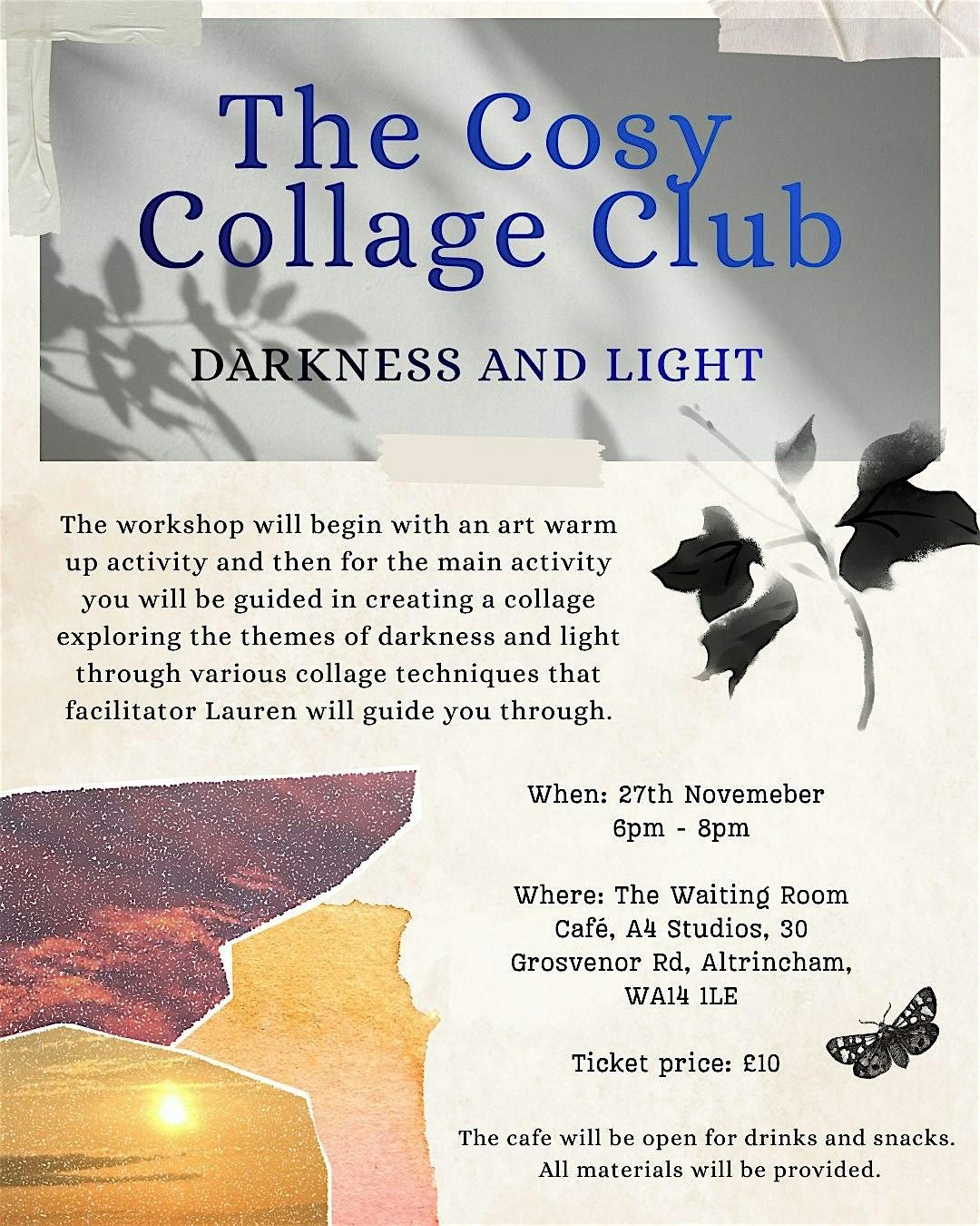 The Cosy Collage Club: Darkness and light