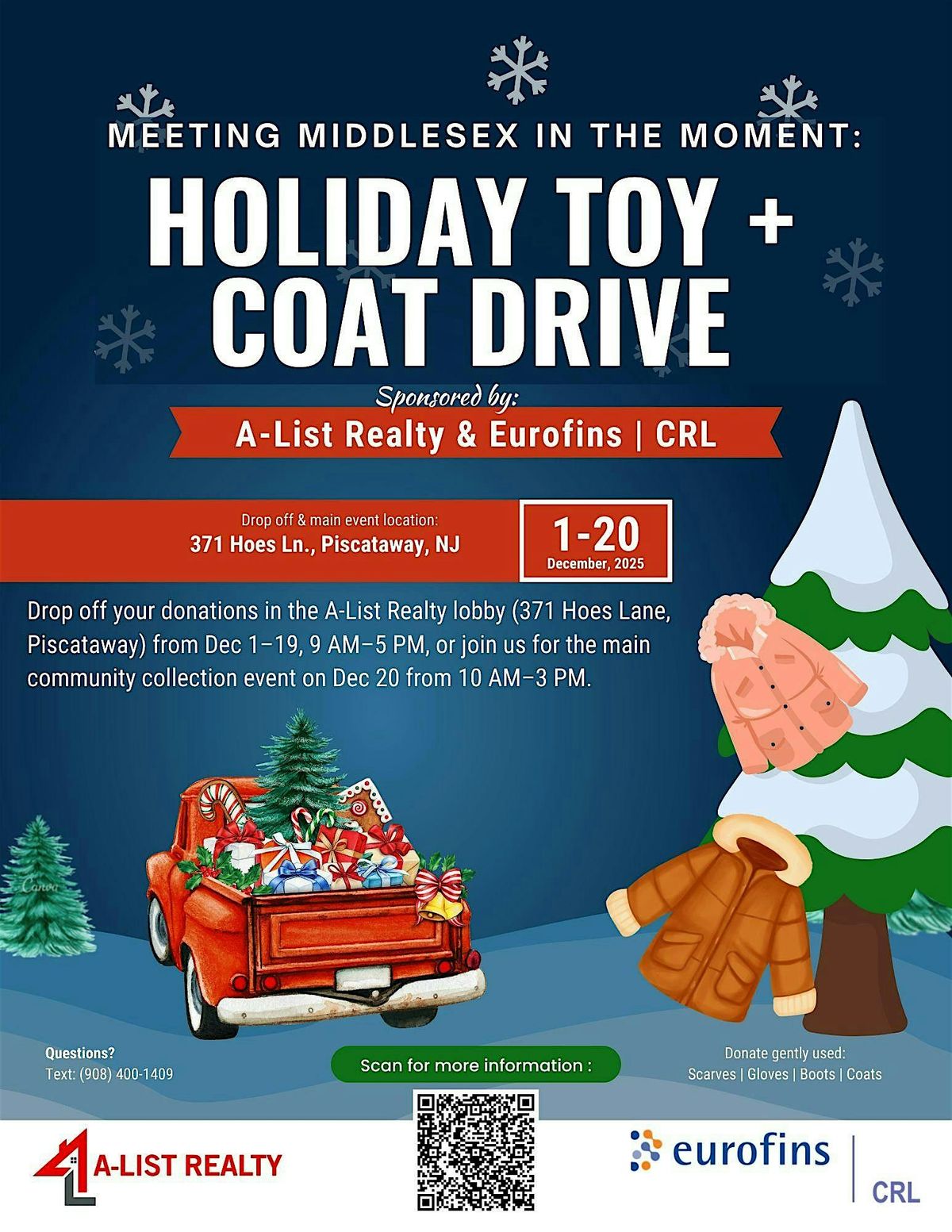 Meeting Middlesex in the Moment: Holiday toy + Coat drive