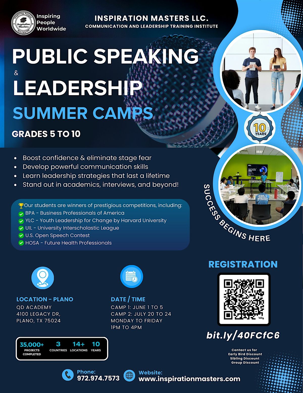 Public Speaking and Leadership Summer Camps in Plano