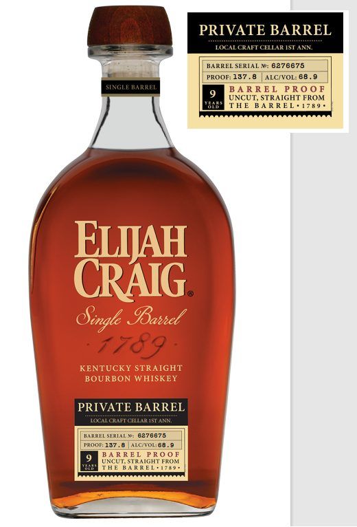 Elijah Craig, Private Barrel, Barrel Proof RELEASE Local Craft Cellar, Cedar Rapids, IA