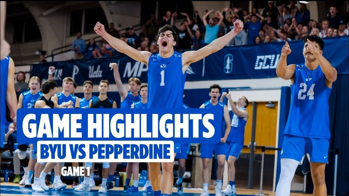 Parking Pepperdine Waves at BYU Cougars Mens Volleyball