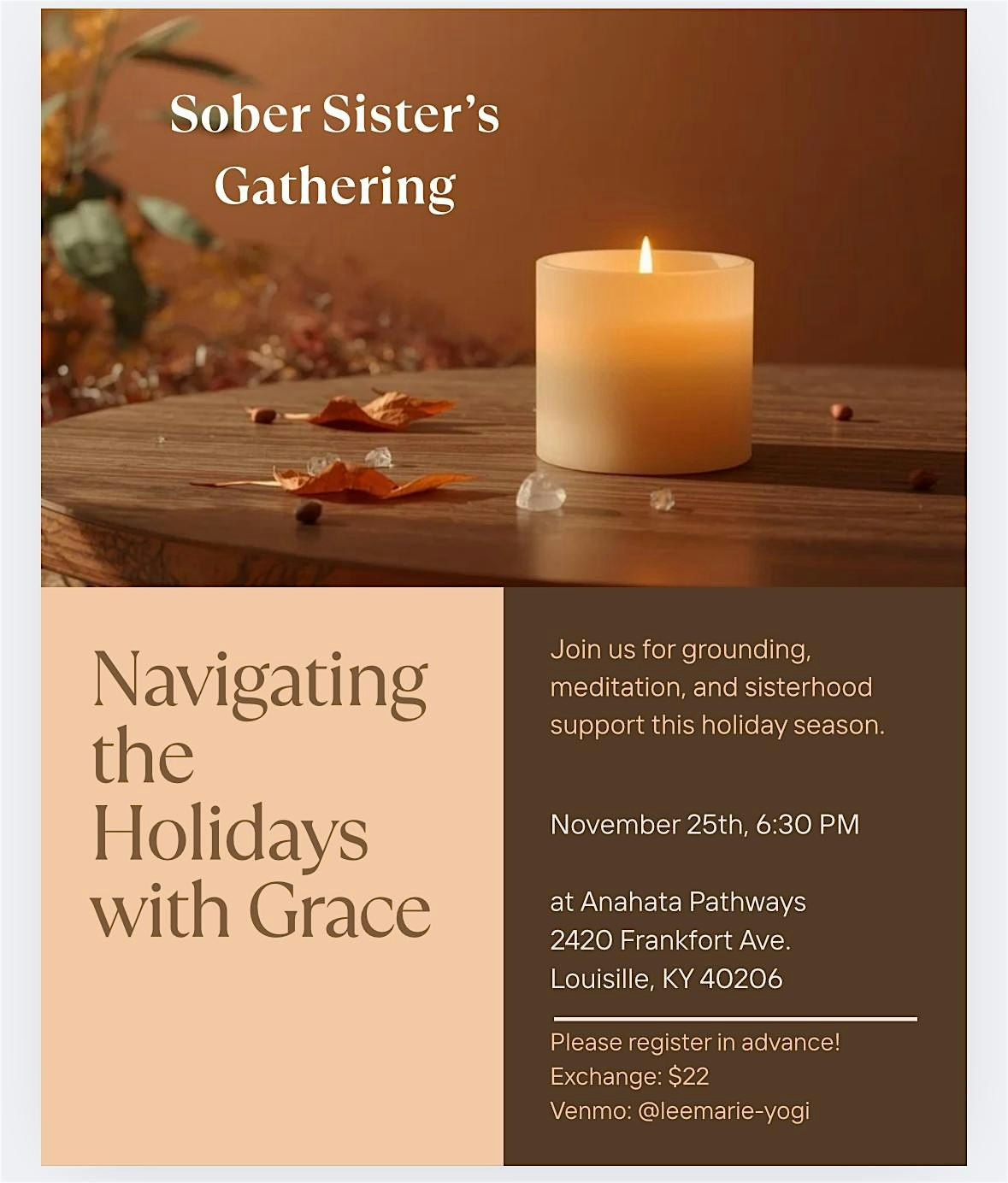 Sober Sister\u2019s November Gathering