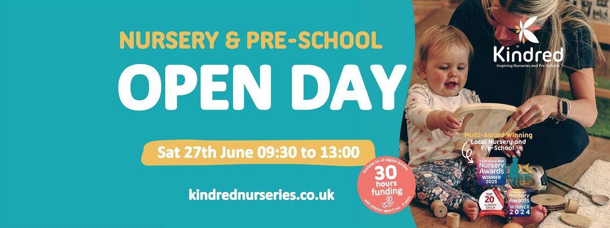 Kindred Bournemouth Nursery & Pre-School Open Day - 27th June 2026