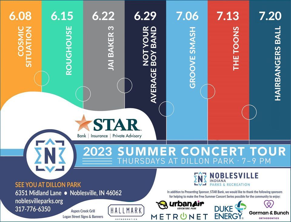 Roughouse Appears at Noblesville 2023 Summer Concert Tour Thursday