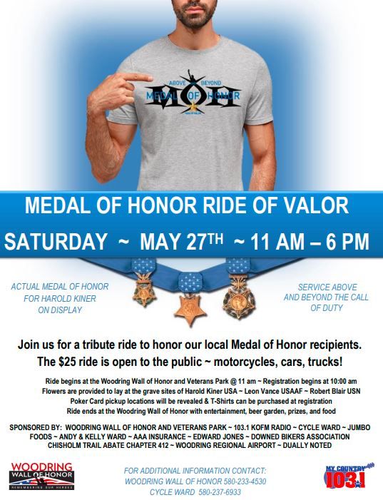 Medal of Honor Ride of Valor Woodring Wall of Honor and Veterans Park