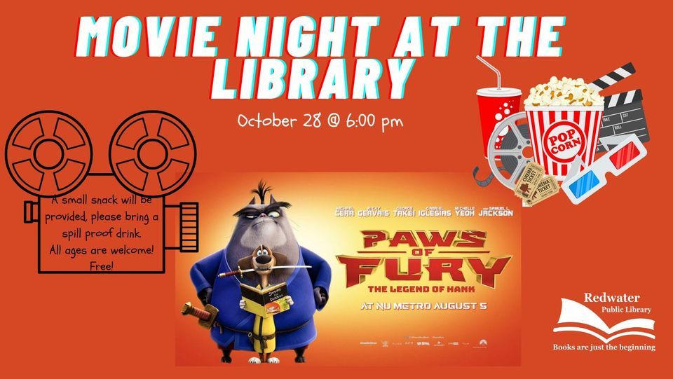 Library Movie Night | Redwater Public Library | October 28, 2022