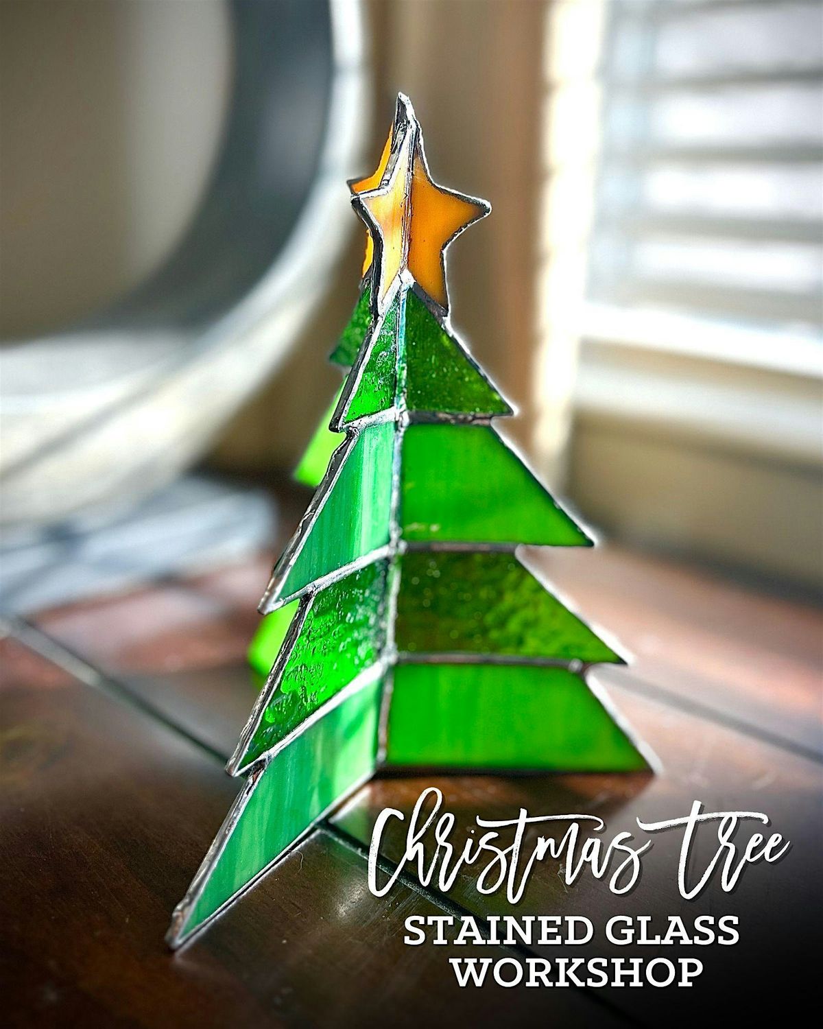 STAINED GLASS 3D STAND UP CHRISTMAS TREE CLASS