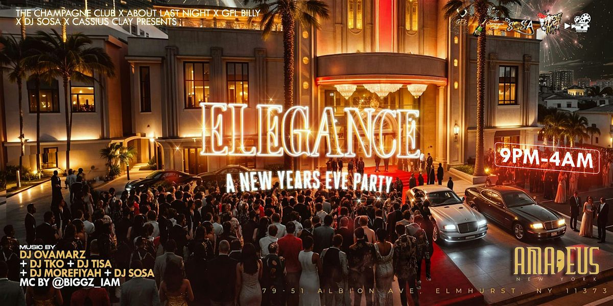 Wednesday December 31st 2025 : New Years Eve 2026 at Amadeus Nightclub