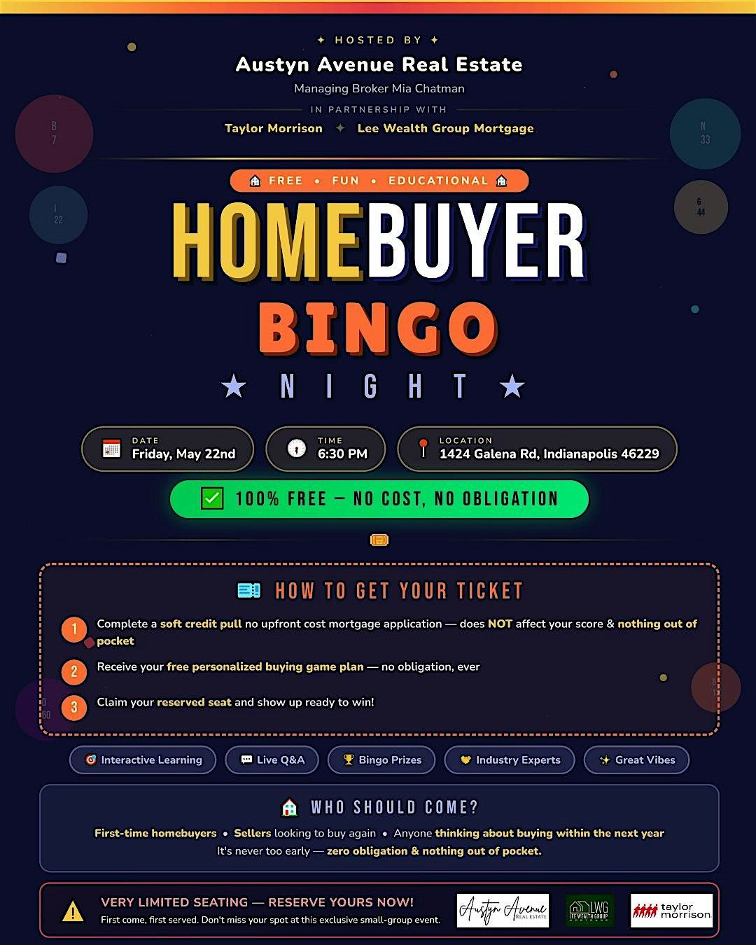 Indy's HomeBuyer Bingo Night