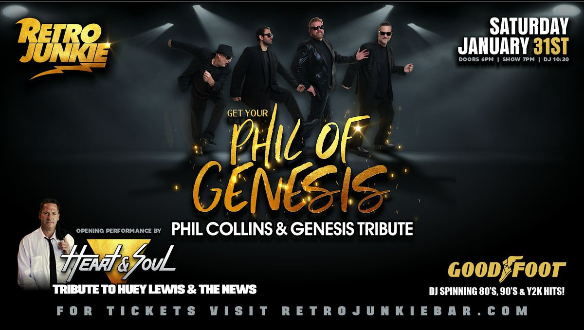 PHIL COLLINS\/GENESIS + HUEY LEWIS & THE NEWS Tributes @ Retro Junkie!