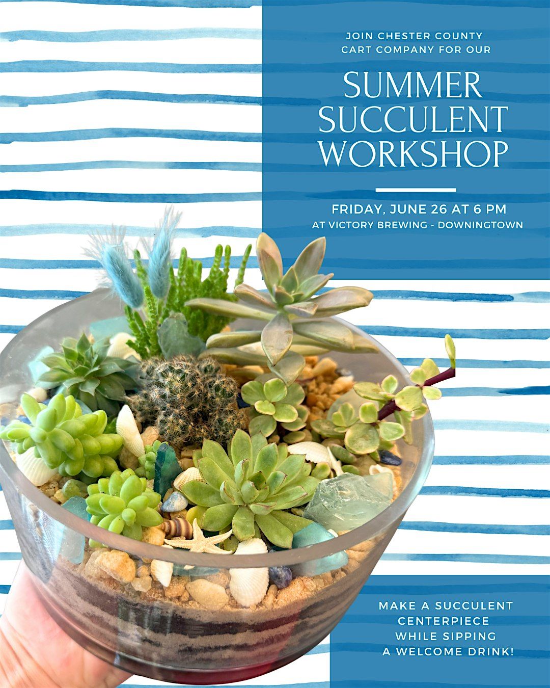 Succulent Workshop at Victory Brewing Company in Downingtown, PA