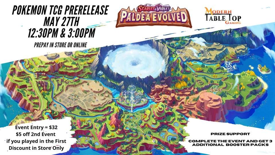 Pokemon Prerelease Paldea Evolved Modern Table Top Gaming, Chester